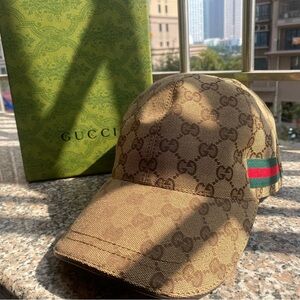 Gucci Brown Monogram Baseball Cap